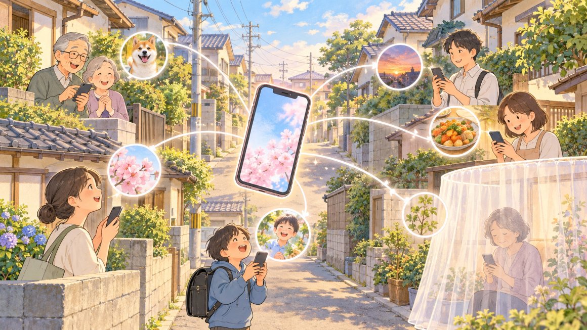 ストーリー非表示|特定の人にだけカーテンを引く、ご近所づきあいのイメージ
