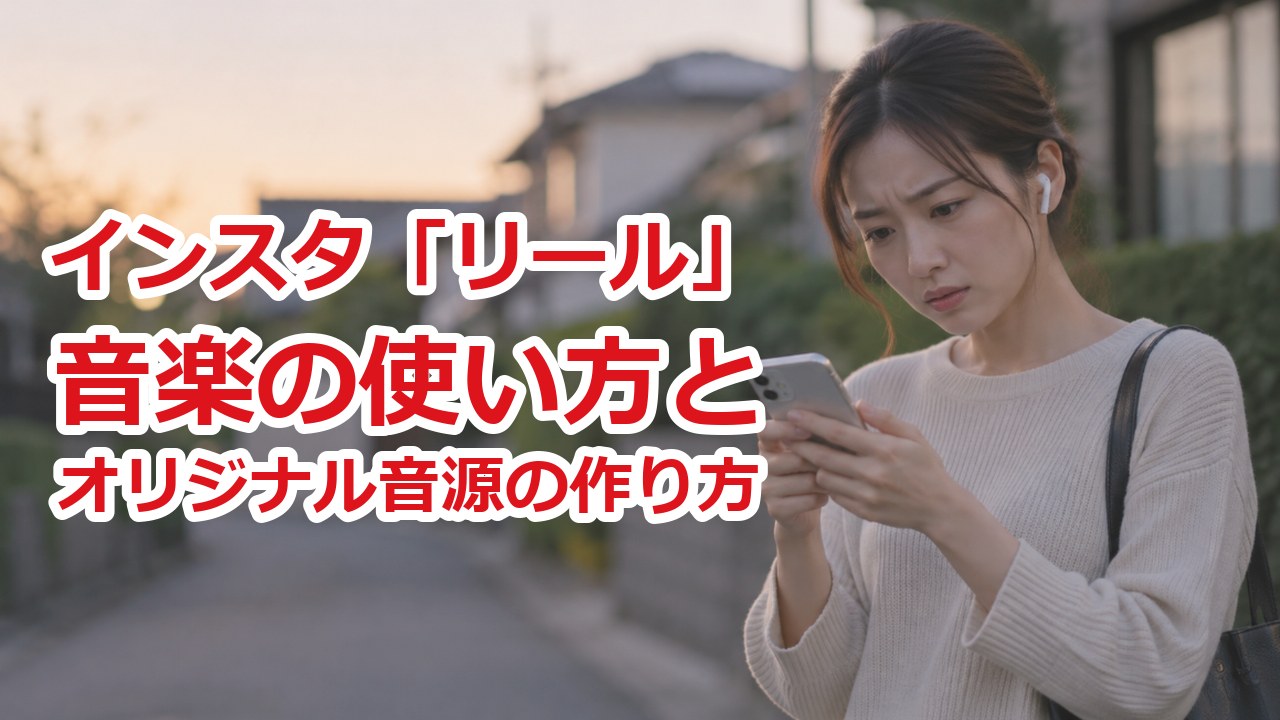 インスタのリール音楽｜使い方とオリジナル音源の作り方