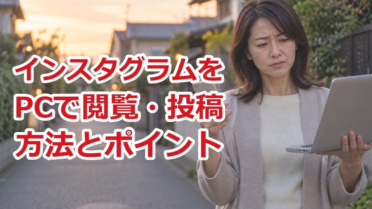インスタのPC版｜パソコンで閲覧・投稿する方法とポイント